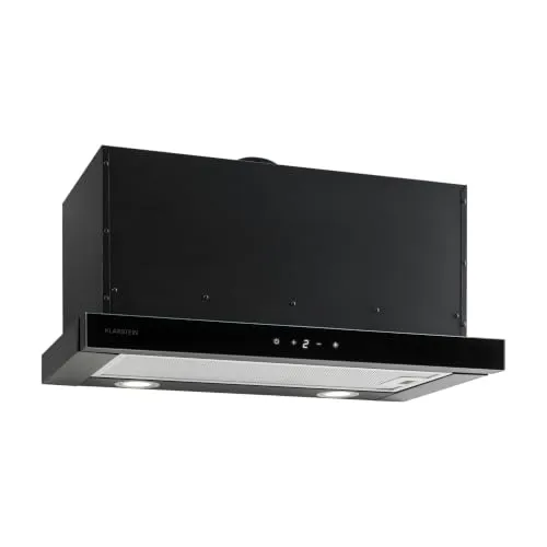Klarstein Vinea hotte tiroir noire 610 m3/h extra-plate