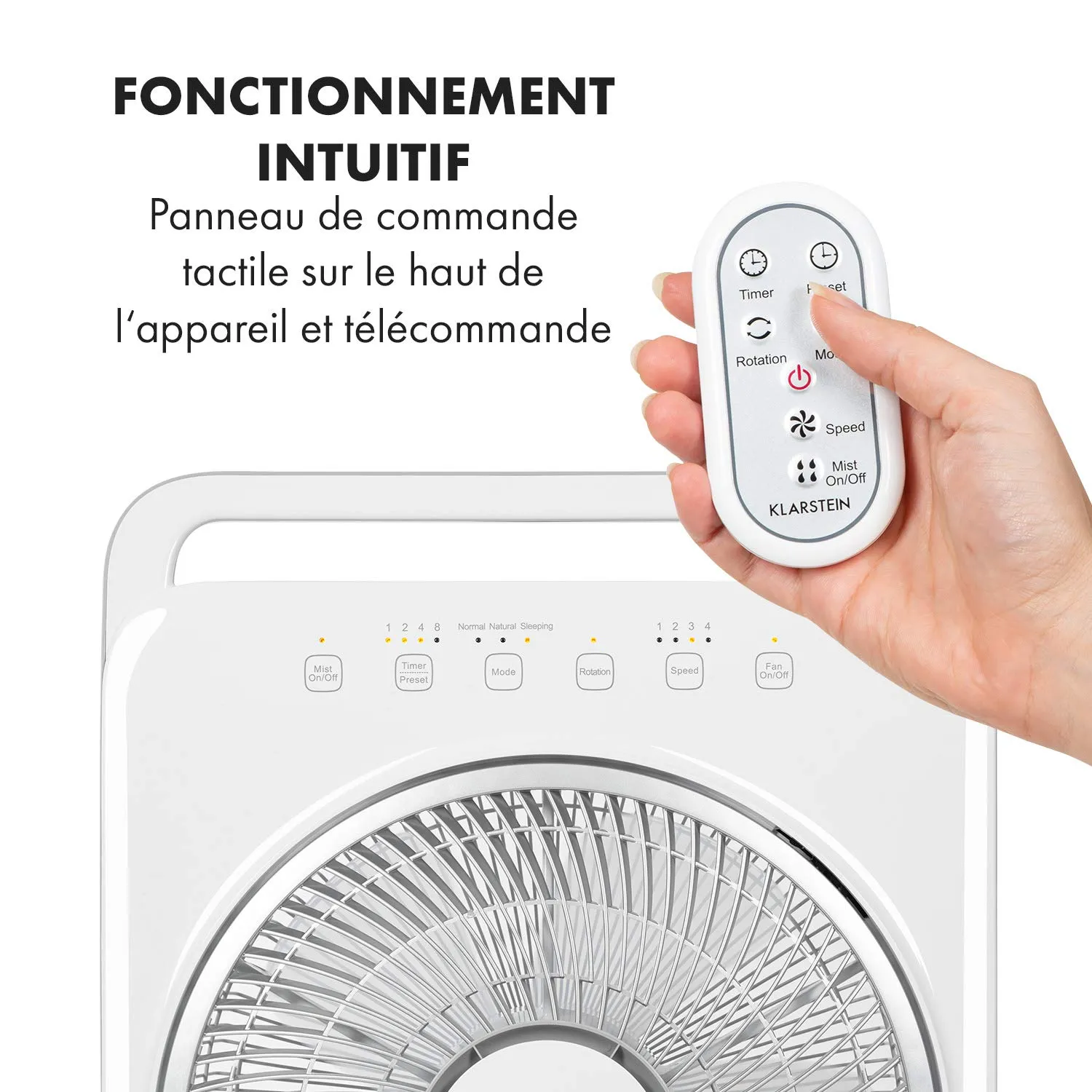 Klarstein Wildwater ventilateur humidificateur blanc