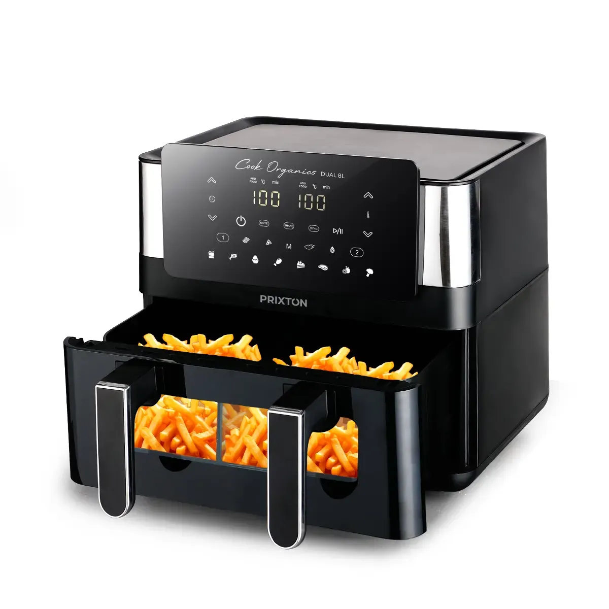 Prixton Cook Organics Dual friteuse sans huile 8 L