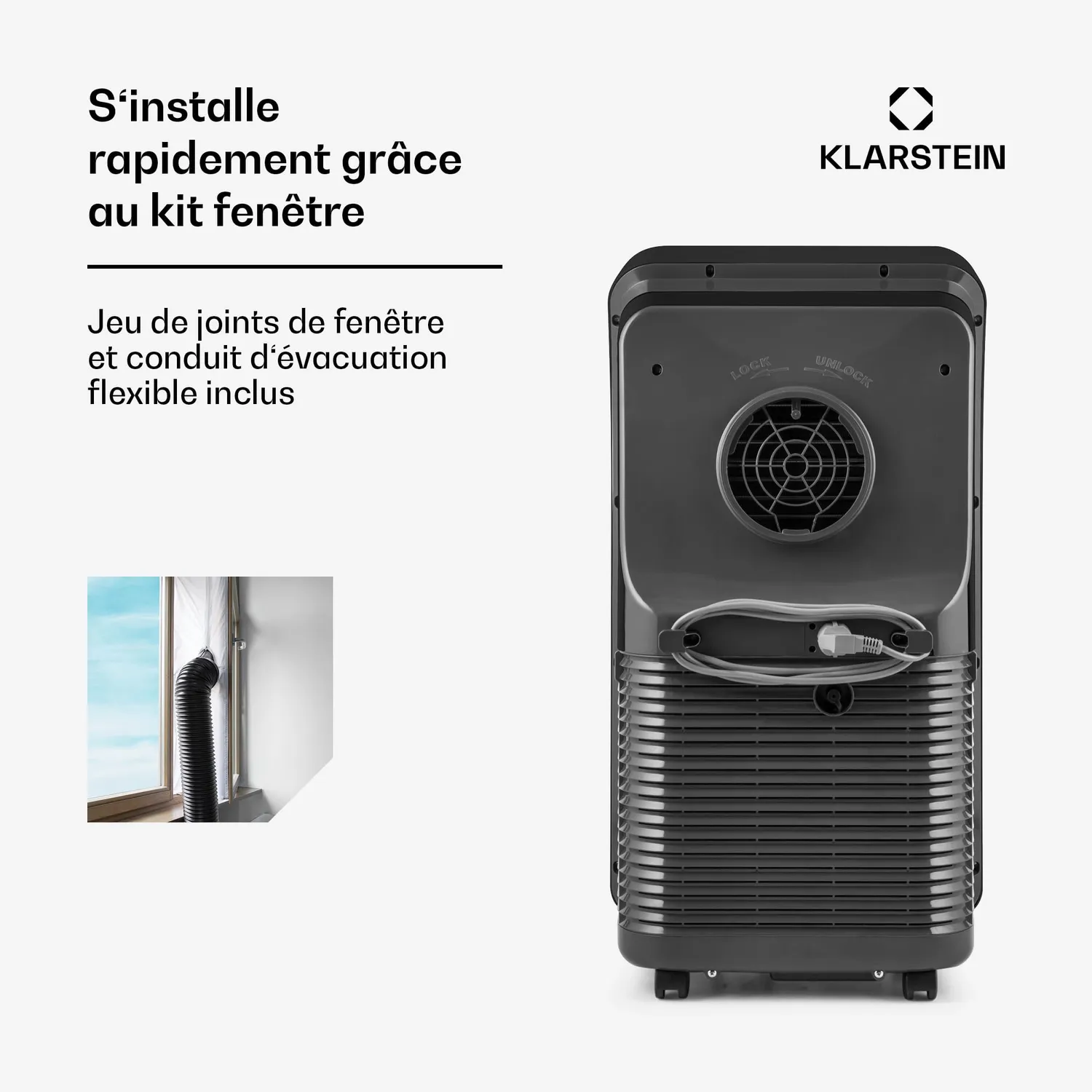 Klarstein climatiseur mobile 7000 BTU 4 en 1 connecté