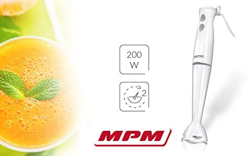 MPM MBL-18 mixeur plongeant 200 W blanc 2 vitesses