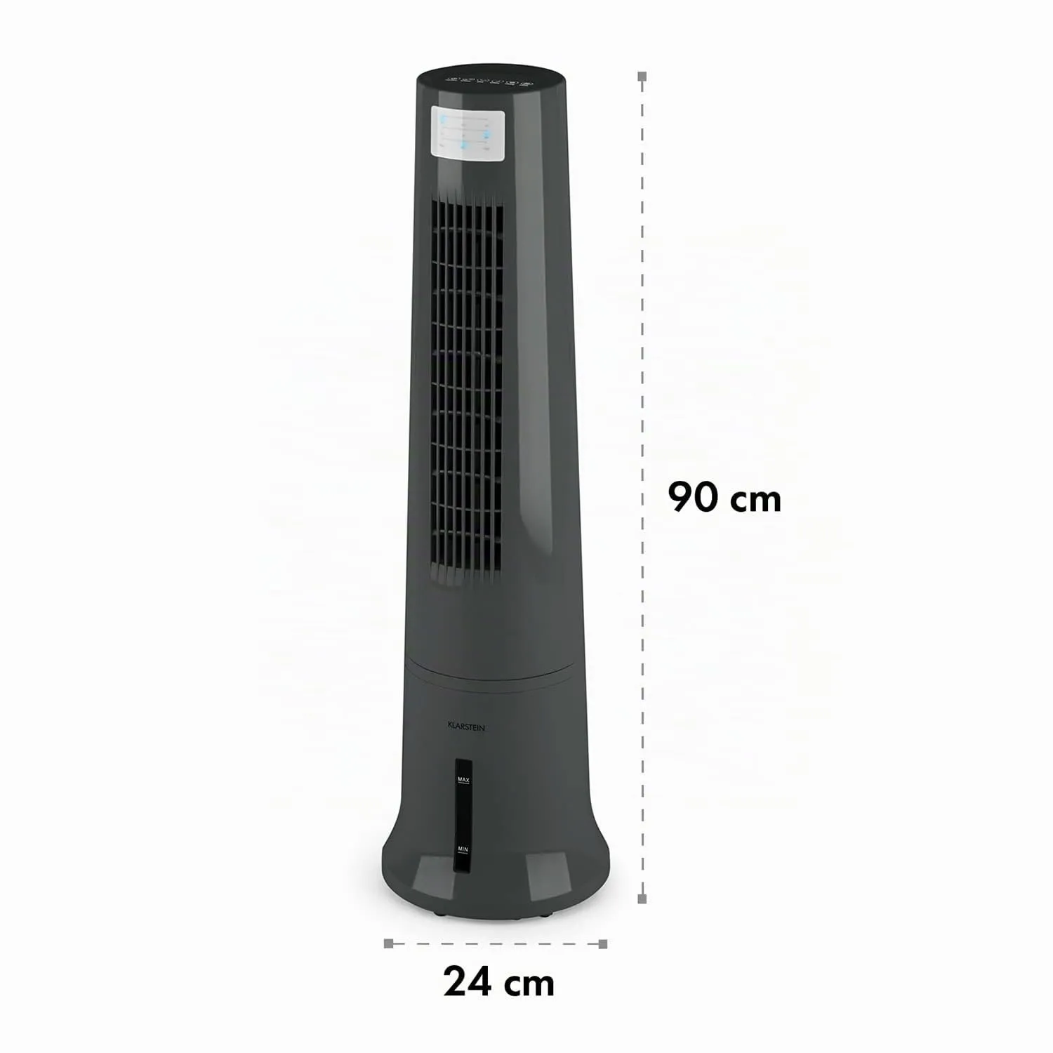 Klarstein rafraîchisseur d'air mobile 2,5L noir silencieux