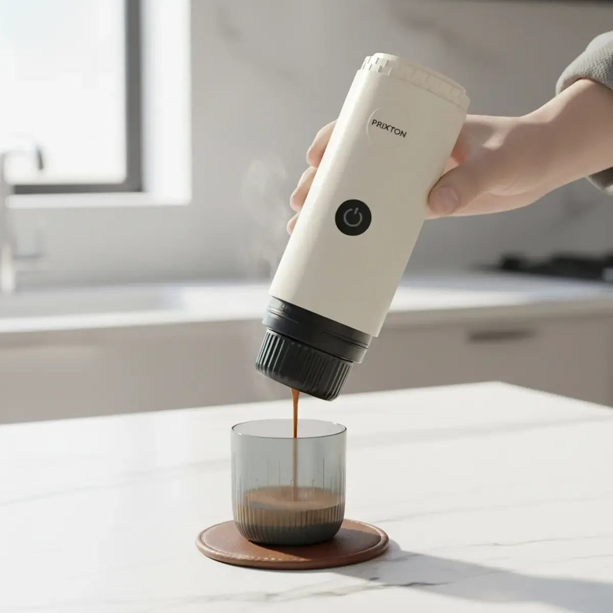 Prixton Roma machine à café portable crème 19 bars