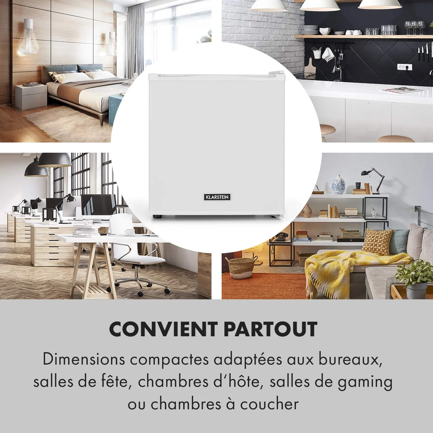 Klarstein mini frigo blanc 13 litres silencieux